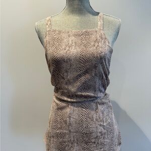 Snake Print Sleeveless Blouse